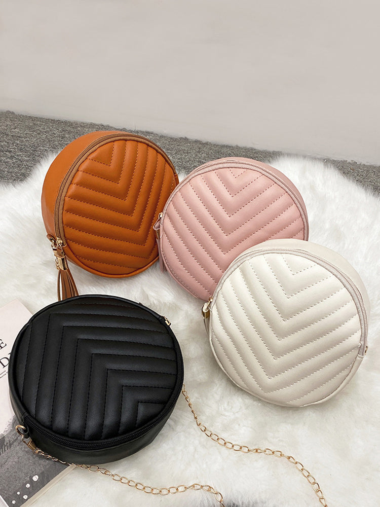 Women's Tassel Round Shape Crossbody Bag