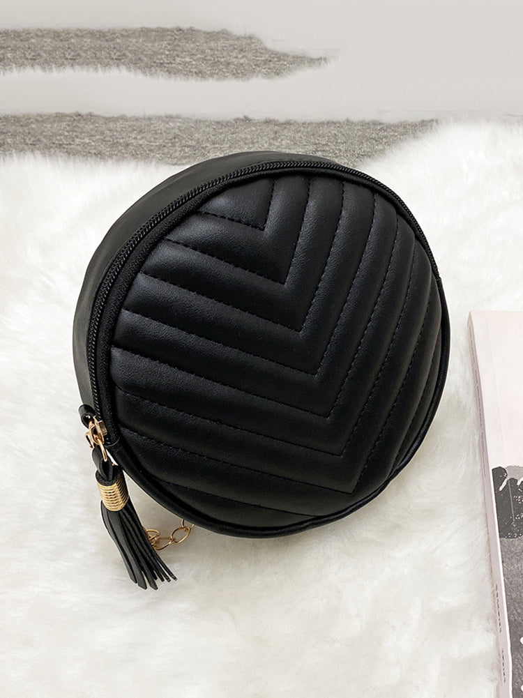 Women's Tassel Round Shape Crossbody Bag