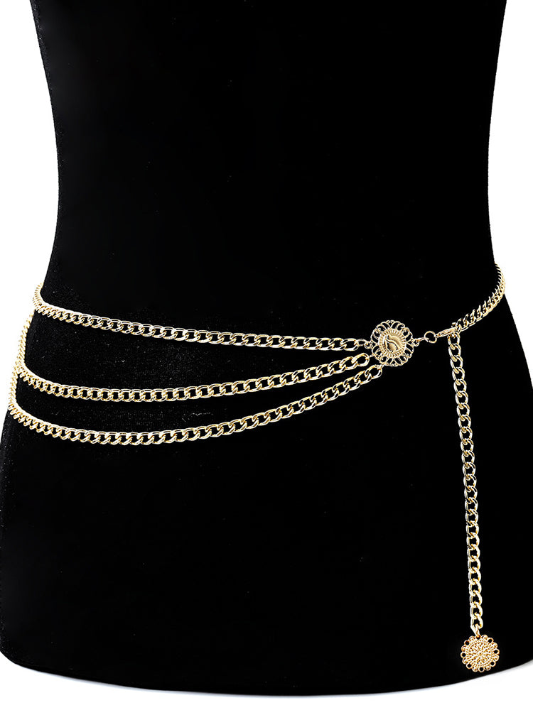 Women's Retro Chain Waist Belt