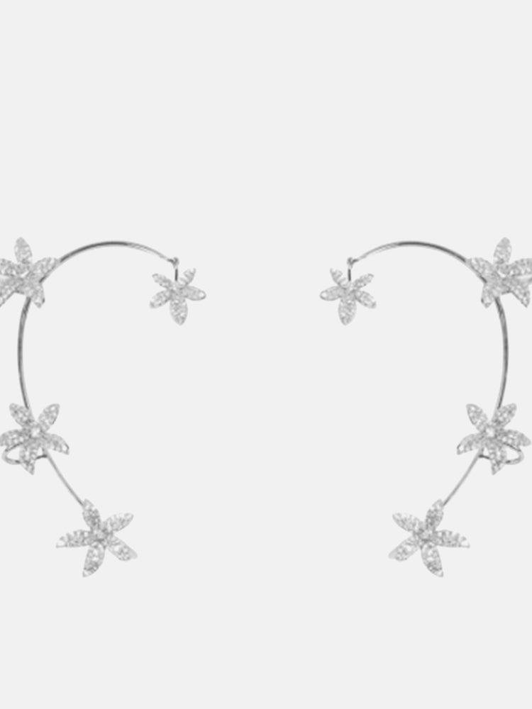 Women's Sparkling Ear Cuff Stud Earrings