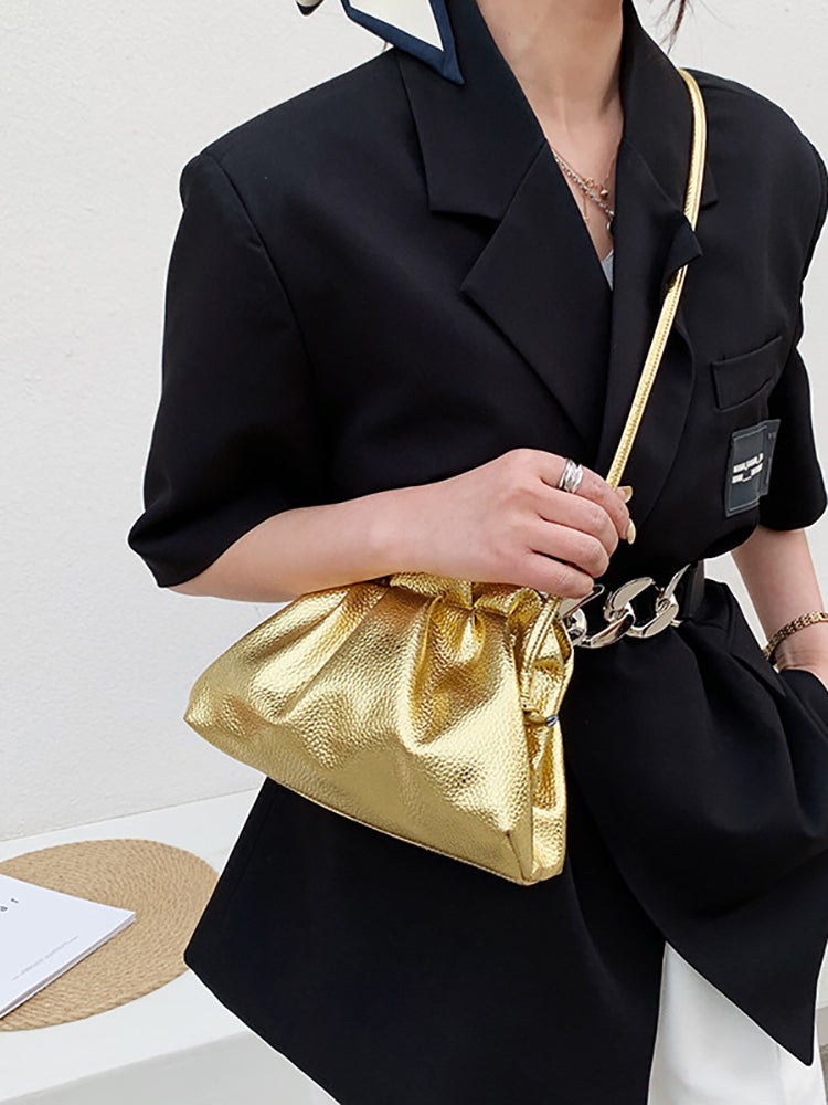 Women's Retro Golden Cloud Shoulder Bag