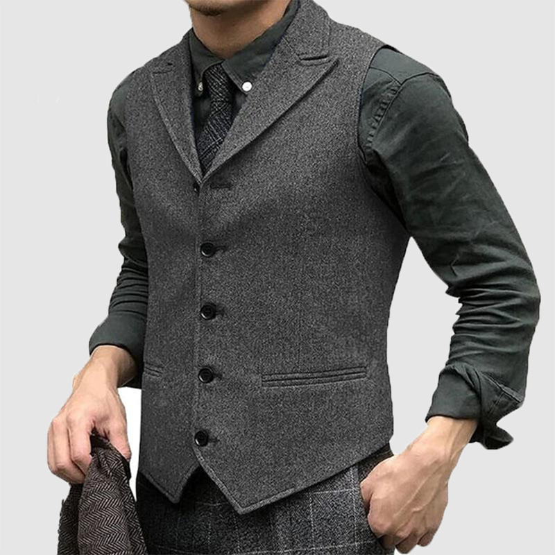 Men's Cashmere Single Breasted Vest