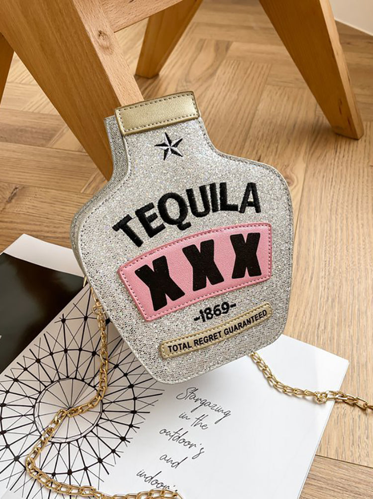 Women's Letter Bottle Crossbody Bag