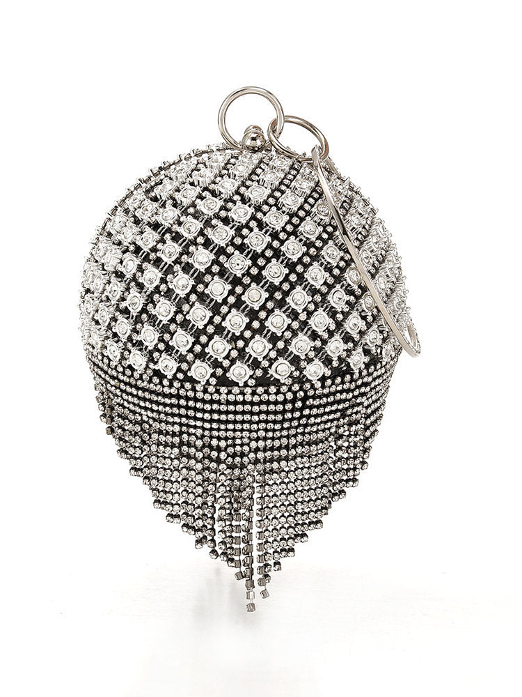 Women's Rhinestone Tassel Evening Clutch