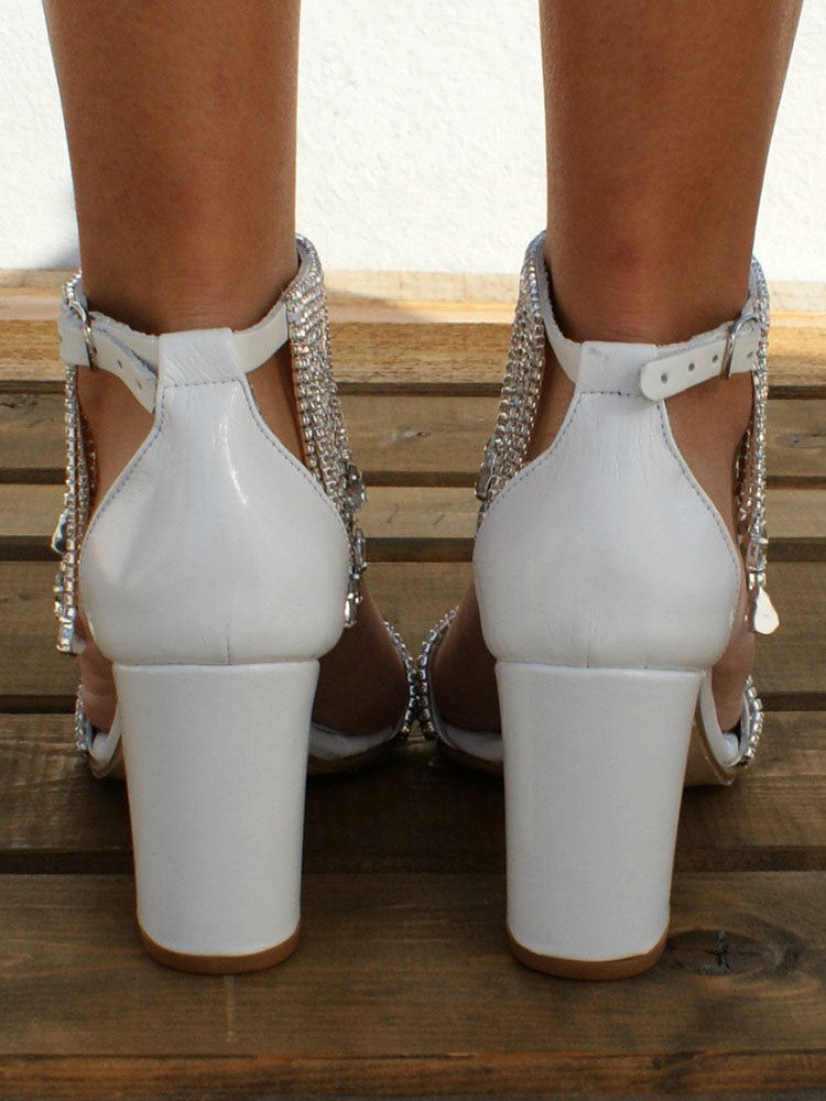 Tassel Rhinestone Party Heels