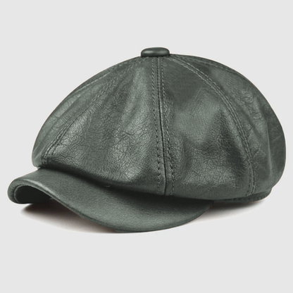 Men's Autumn And Winter Leather Retro Duck Cap