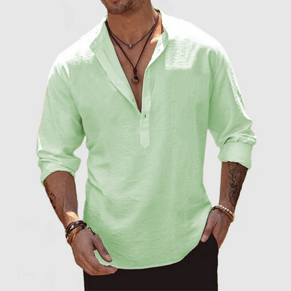 Men's Casual Everyday Cotton Linen Shirt