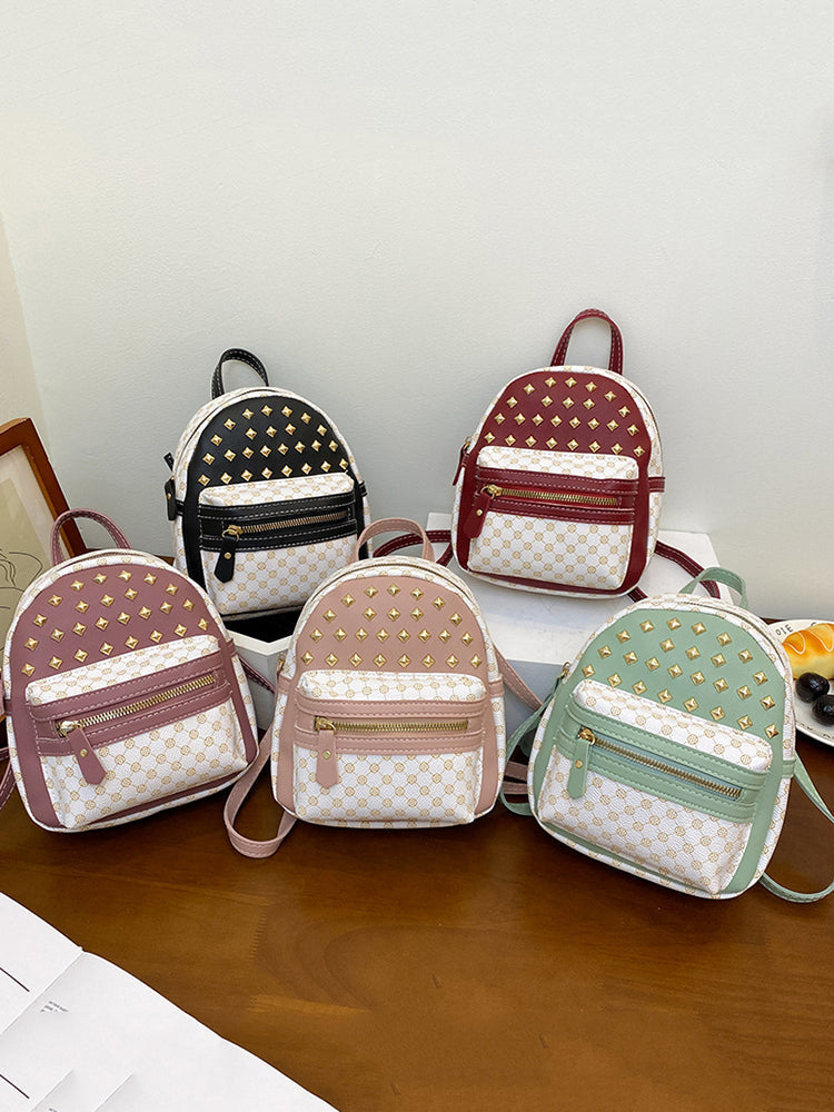 Women's Little Rivet Quilted Backpack