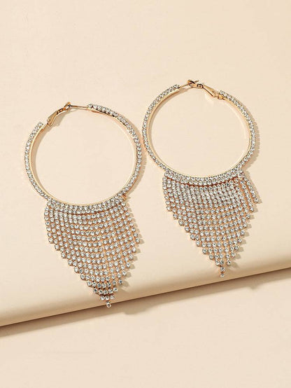 Women's Rhinestone Hoop Earrings