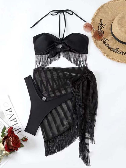 Tassels Three-Piece Swimsuit