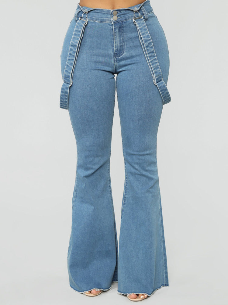 Denim Flared Stripe Jeans