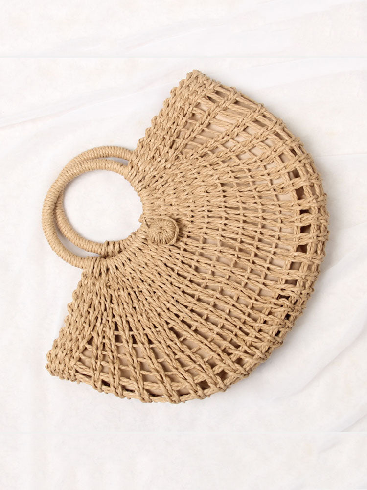 Women's Straw Hollow Casual Handbag