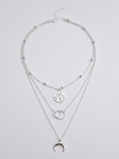 Women's Moon Layered Necklace