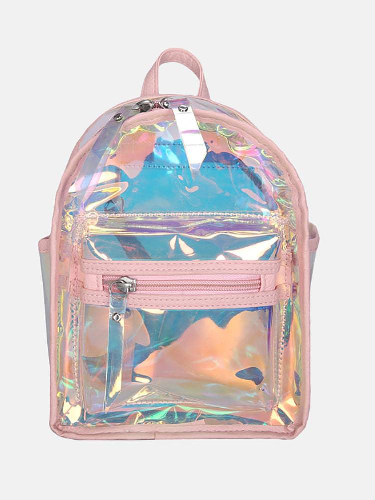 Women's Holographic Curved Top Backpack