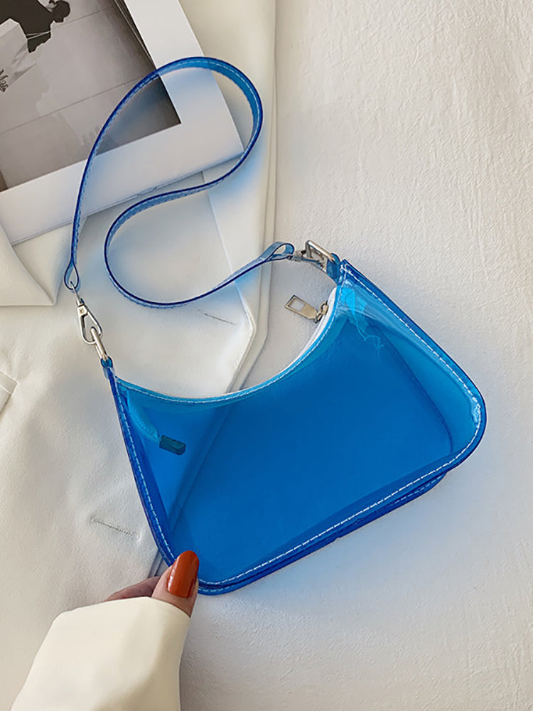 Women's Clear Solid Color Shoulder Bag