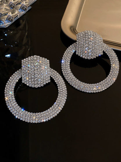 Women's Rhinestone Geometric Earrings