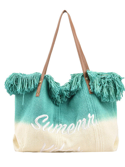 Women's Summer Vibe Tassel Tote Bag