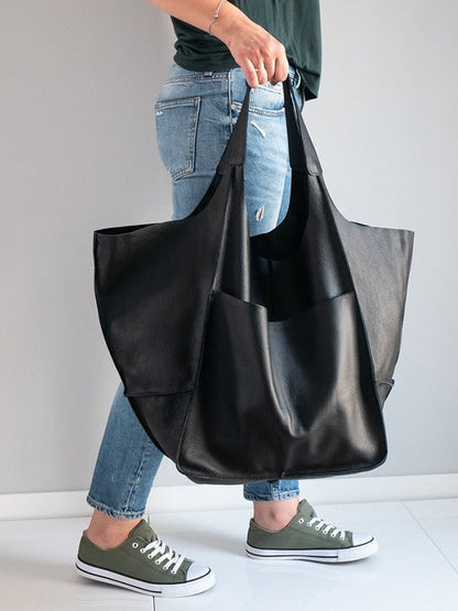 Women's Large Capacity Leather Tote