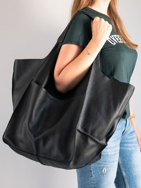 Women's Large Capacity Leather Tote