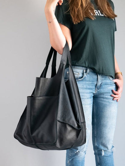 Women's Large Capacity Leather Tote