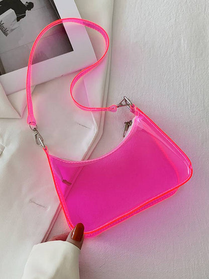 Women's Clear Solid Color Shoulder Bag