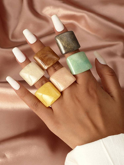 Women's 6pcs Chunky Ring