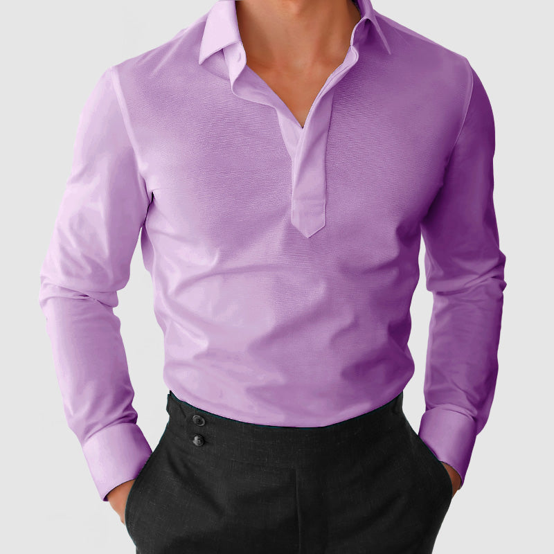 Gentleman's Lapel Cotton Shirt