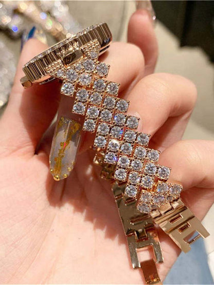 Women's Rhinestone Watches Bracelet Set