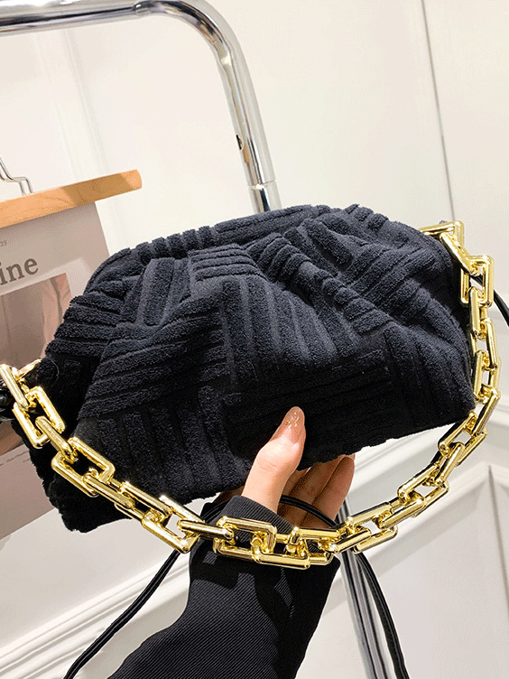 Women's Chains Towel Satchel Bag