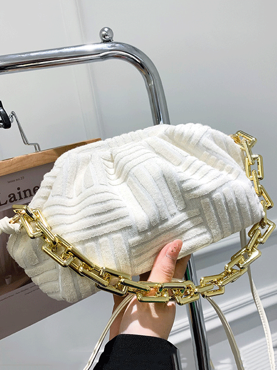 Women's Chains Towel Satchel Bag