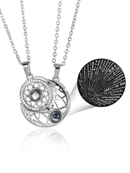 Women's Sun & Moon Couple Necklaces Set