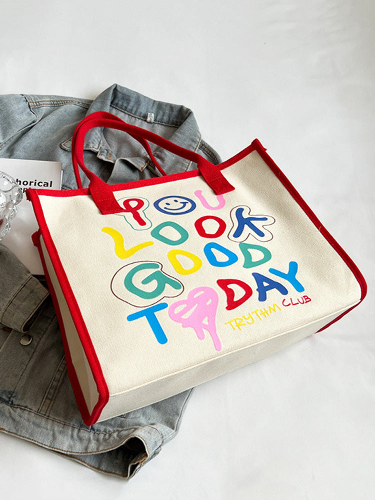 Women's YOU LOOK GOOD TODAY Square Canvas Bag