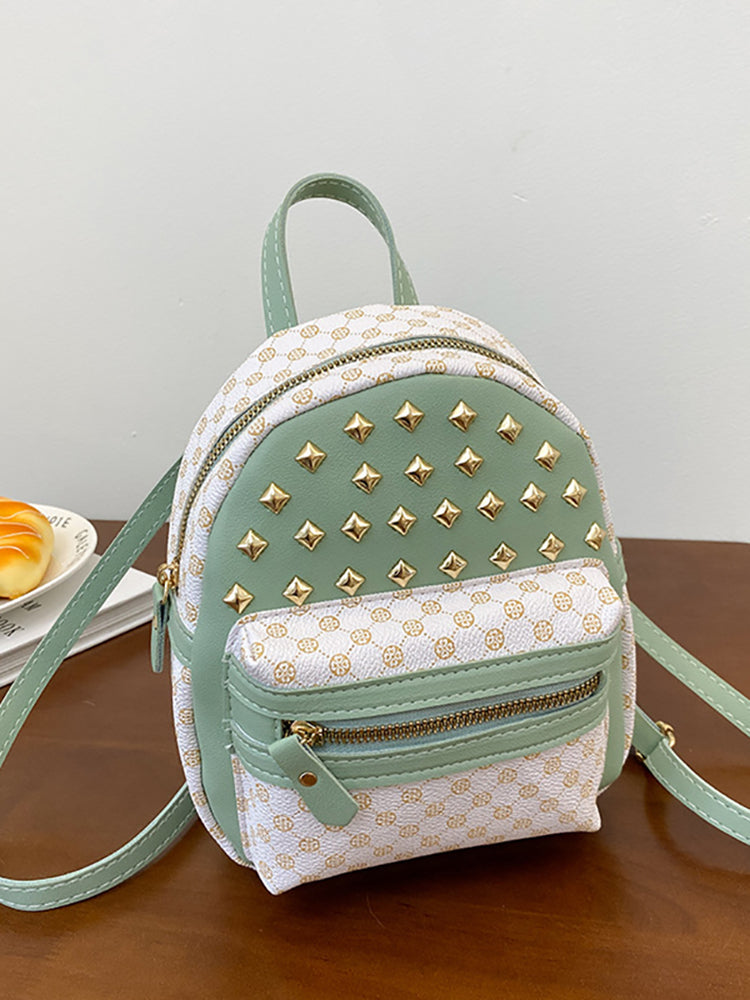 Women's Little Rivet Quilted Backpack