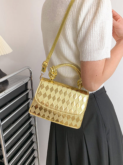 Women's Metallic Shiny Square Bag