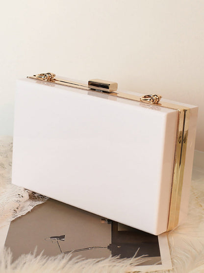 Women's Solid Color Geometric Party Clutch