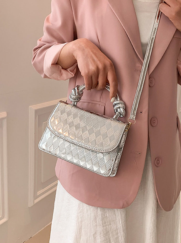 Women's Metallic Shiny Square Bag