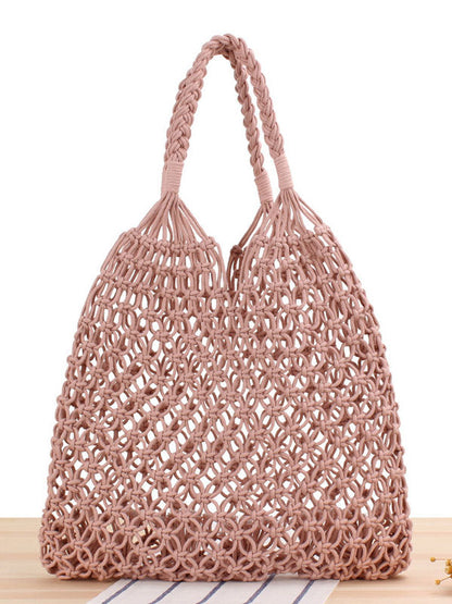 Women's Rope Weaving Hollow Tote