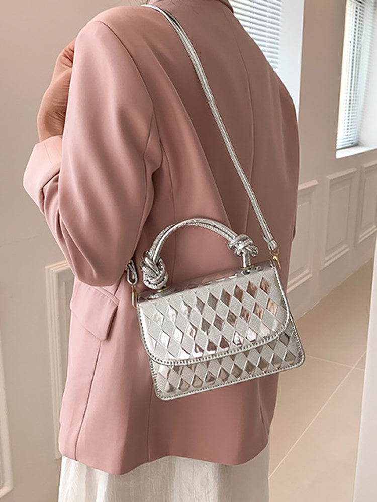 Women's Metallic Shiny Square Bag