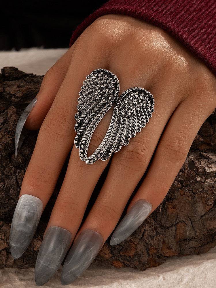 Women's Vintage Angel Wings Ring