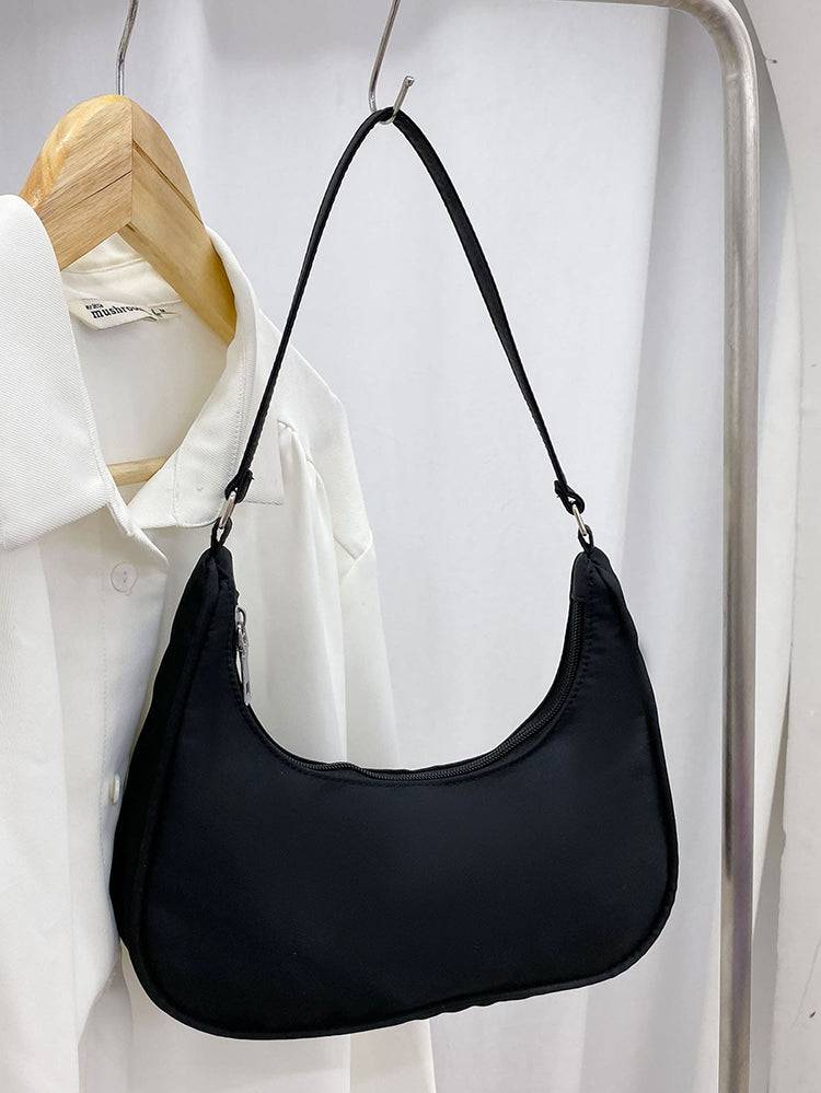 Women's Solid Color Zip Up Bag