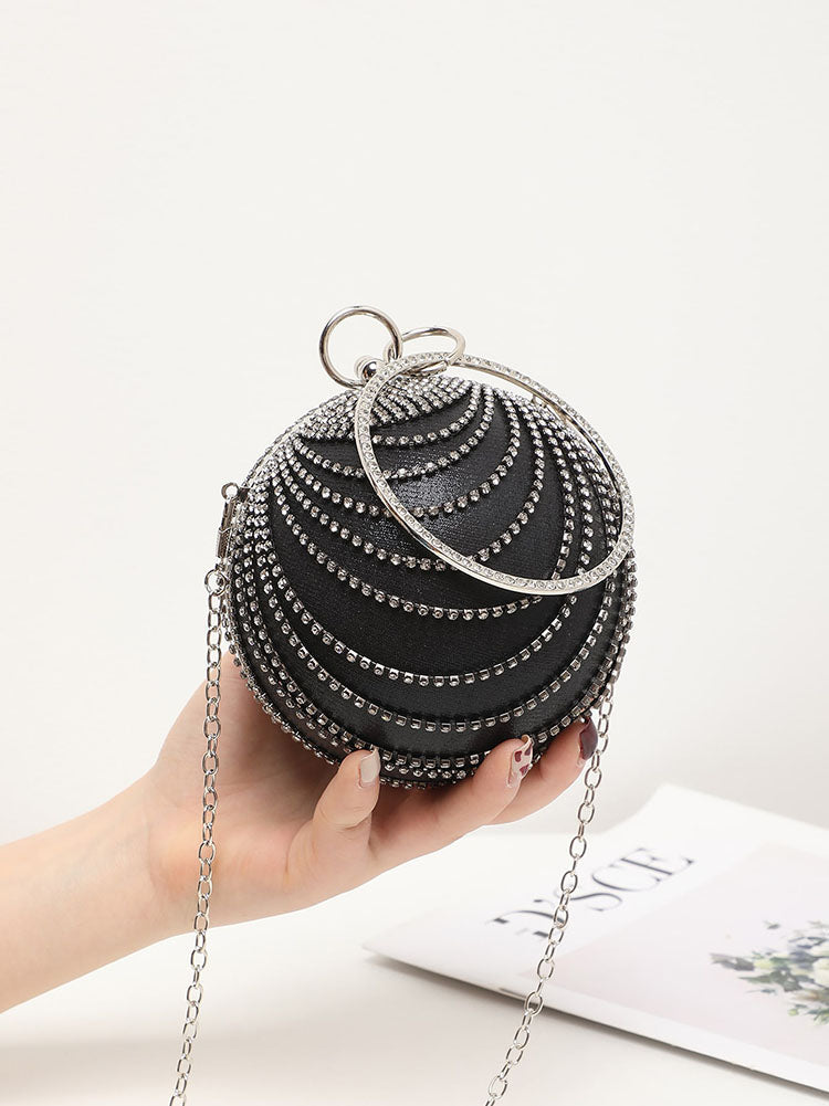 Women's Rhinestone Chain Clutch