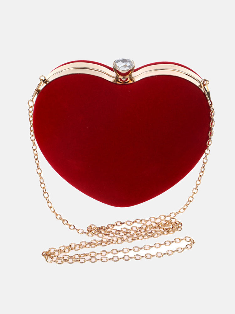 Women's Heart-Shaped Clutch