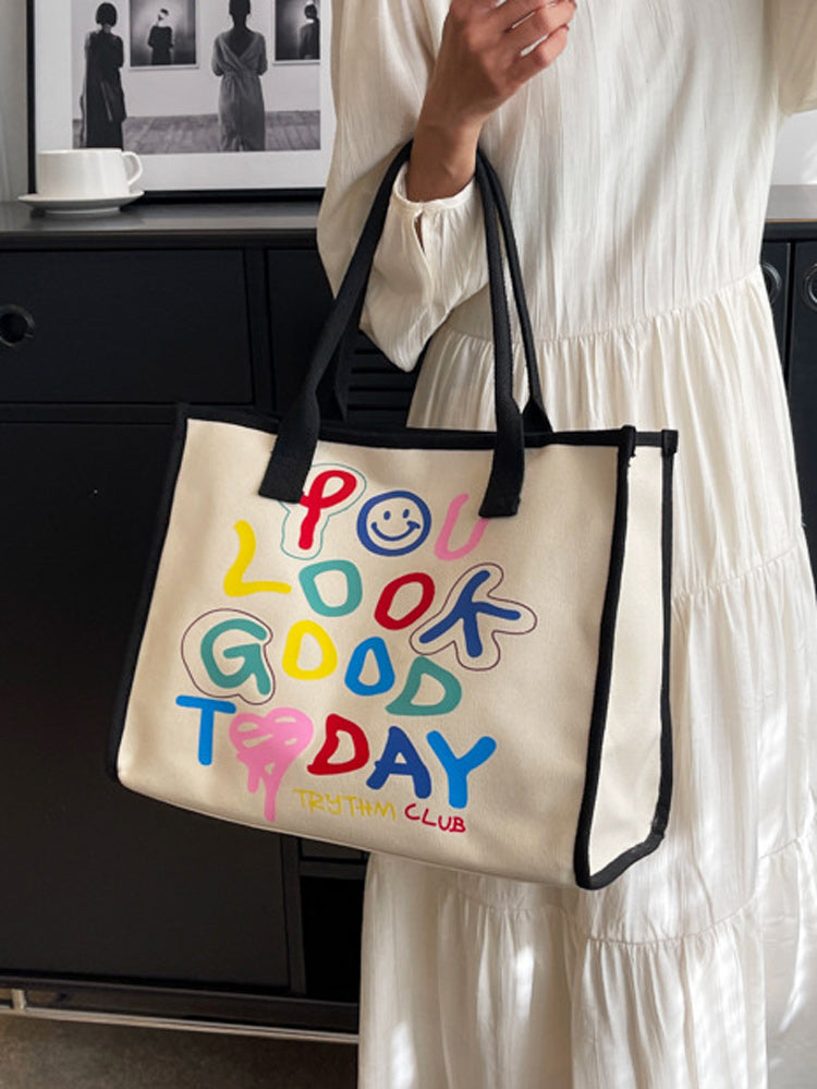 Women's YOU LOOK GOOD TODAY Square Canvas Bag