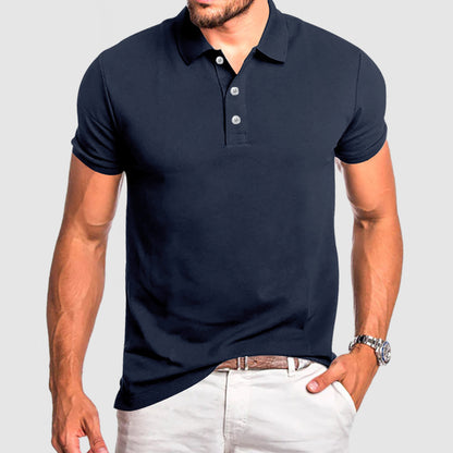 Gentleman's Casual Breathable Cotton Polo Shirt