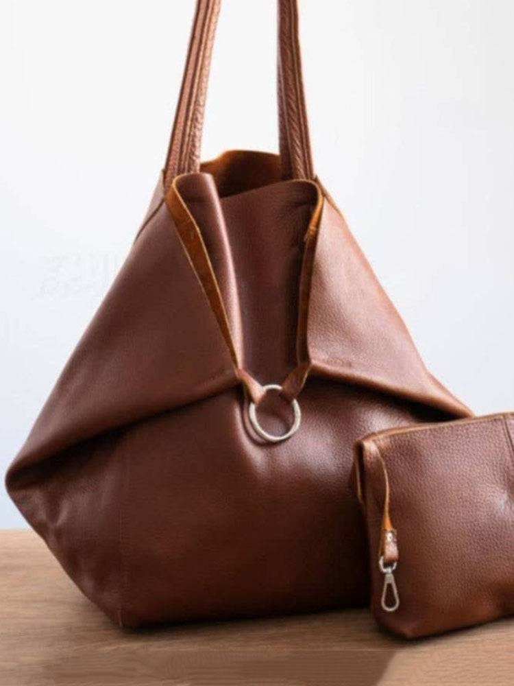 Women's Large Capacity Leather Tote Bag