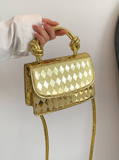 Women's Metallic Shiny Square Bag