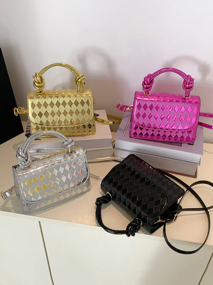 Women's Metallic Shiny Square Bag