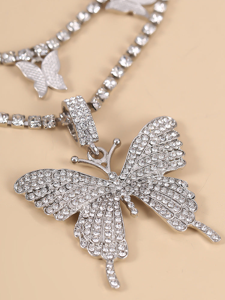 Women's Mix And Match Butterfly Necklace