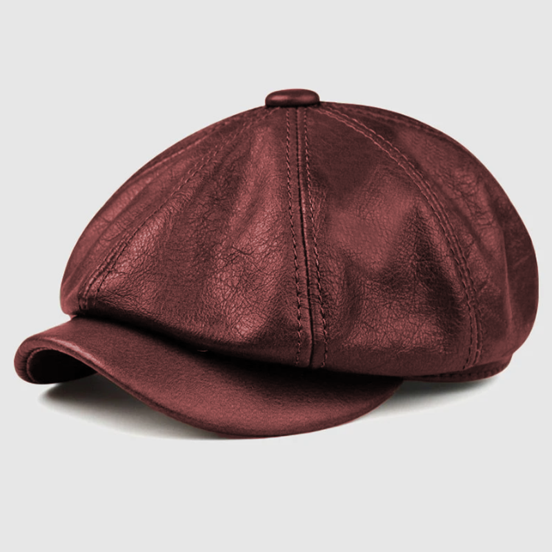 Men's Autumn And Winter Leather Retro Duck Cap