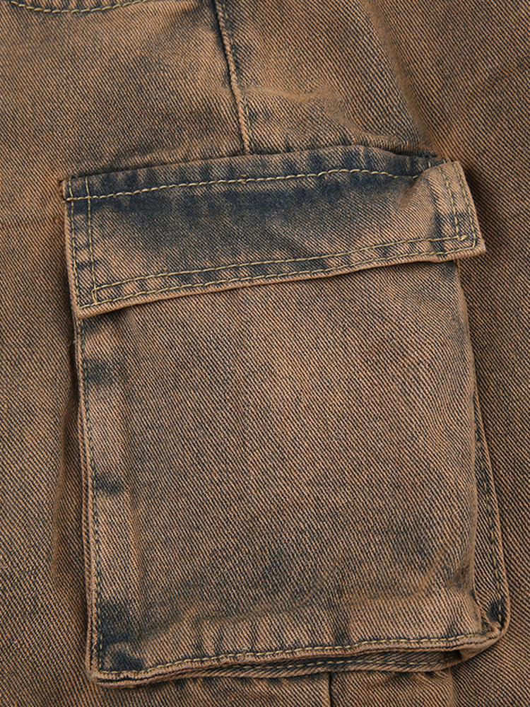 Multi Pockets Vintage Cargo Jeans